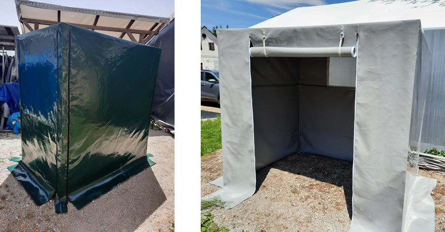 Abdeckplane für Sommerküche im Campingplatz mit Reißverschluss