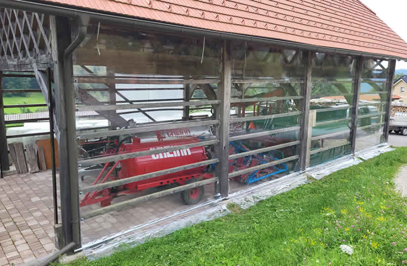 toplar s prozorno pvc ponjavo